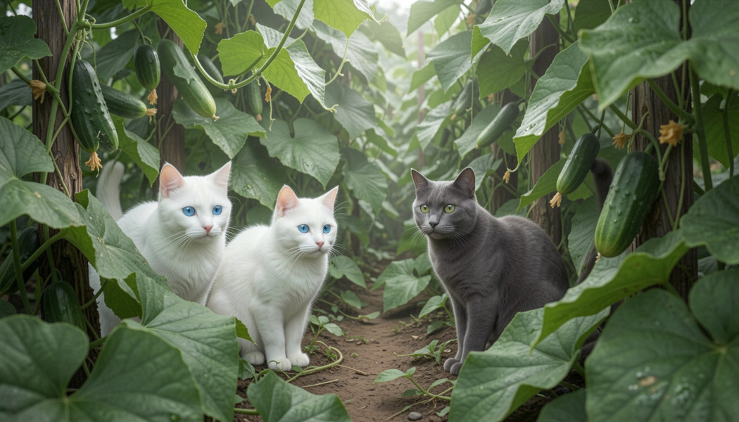 Cats in a Cucumber Garden