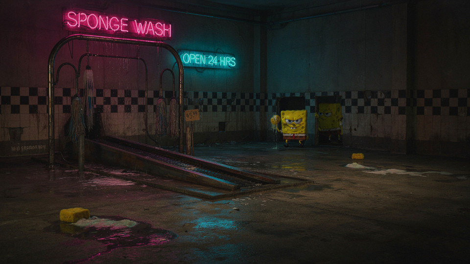 carwash spongebob