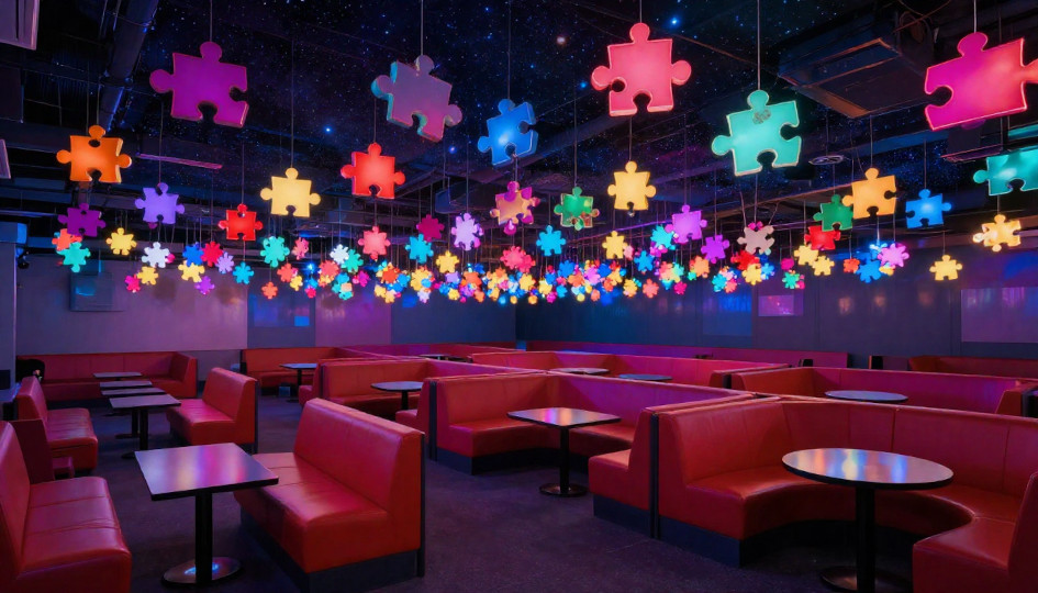 Neon Puzzle Lounge