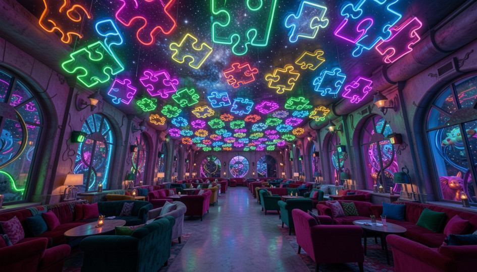 Eternal Lounge Neon Puzzle